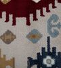 Beige & Red Traditional PP Heatset 3 x 5 Feet  Machine -Made Carpet
