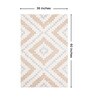 Beige & Silver Abstract Polyester 3 x 5 Feet Machine Made Carpet