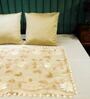 Beige   Upcycled from sheer waste fabric Bed Throws  Collection