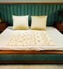 Beige   Upcycled from sheer waste fabric Bed Throws  Collection