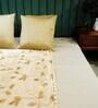 Beige   Upcycled from sheer waste fabric Bed Throws  Collection