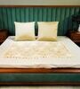 Beige   Upcycled from sheer waste fabric Bed Throws  Collection