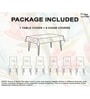 Beige & White Solids 7 Pcs PVC & Spandex Table Cover With 6 Chair Cover