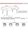 Beige & White Solids 7 Pcs PVC & Spandex Table Cover With 6 Chair Cover