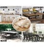 Beige & White Solids 7 Pcs PVC & Spandex Table Cover With 6 Chair Cover