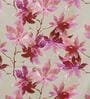 Beige Floral Cotton Blend 7 Ft Blackout Rod Pocket Door Curtain