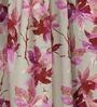 Beige Floral Cotton Blend 7 Ft Blackout Rod Pocket Door Curtain