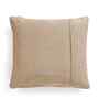 Beige Cotton Linen Florista- Embroidery 18X18 Inches Knitted Cushion Cover