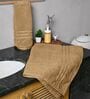 Beige Cotton Solid 550 GSM 2 Pcs Bath Towels