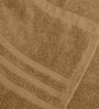 Beige Cotton Solid 550 GSM 2 Pcs Bath Towels