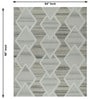Beige Geometric Wool And Cotton 8 X 5 Feet Hand Tufted Carpet