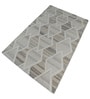 Beige Geometric Wool And Cotton 8 X 5 Feet Hand Tufted Carpet