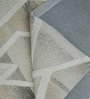 Beige Geometric Wool And Cotton 8 X 5 Feet Hand Tufted Carpet