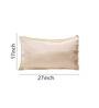 Beige Solid 210TC Satin 17 x 27 Inches Pillow Covers (Set of 2)
