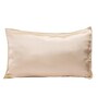 Beige Solid 210TC Satin 17 x 27 Inches Pillow Covers (Set of 2)