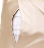 Beige Solid 210TC Satin 17 x 27 Inches Pillow Covers (Set of 2)