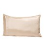 Beige Solid 210TC Satin 17 x 27 Inches Pillow Covers (Set of 2)