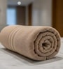 Beige Soft Cotton 500 GSM Solid Bath Towel Pack Of 4
