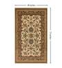 Beige Traditional 4 ft x6 ft Machine Made Carpet