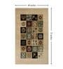 Beige Traditional 4 ft x6 ft Machine Made Carpet 