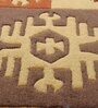 Buy Beige  Wool Abstract 5 x 7 Feet Hand Tufted Carpet