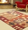 Buy Beige  Wool Abstract 5 x 7 Feet Hand Tufted Carpet