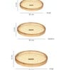 Beige  Bamboo Round Hamper Serving Tray