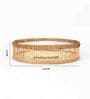 Beige  Bamboo Round Hamper Serving Tray
