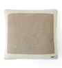 Beige 100% Cotton 16X16 Inches Knitted Cushion Cover