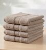 Beige 100% Cotton 600 Gsm Face Towel 4 Pc