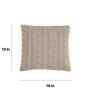 Beige 100% Cotton Classical 18X18 Inches Knitted Cushion Cover