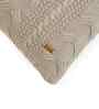 Beige 100% Cotton Classical 18X18 Inches Knitted Cushion Cover