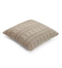 Beige 100% Cotton Classical 18X18 Inches Knitted Cushion Cover