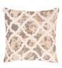 Beige Geometric 100% Cotton 18 x 18 Inches Cushion Cover