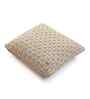 Beige 100% Cotton Kelly 16X16 Inches Knitted Cushion Cover