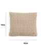 Beige 100% Cotton Kelly 16X16 Inches Knitted Cushion Cover