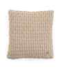 Beige 100% Cotton Kelly 16X16 Inches Knitted Cushion Cover