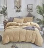 Beige 100% Cotton 400 Heavy Winter Double Bed Comforter