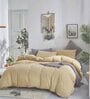 Beige 100% Cotton 400 Heavy Winter Double Bed Comforter