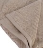 Beige 100% Cotton Solid 550 GSM 4 Pieces Towel Set