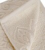 Beige 100% Cotton Solid 550 GSM 4 Pieces Towel Set