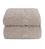 Beige 100% Cotton Solid 550 GSM Hand Towels (Set of 2)