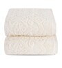 Beige 100% Cotton Solid 550 GSM Hand Towels (Set of 2)