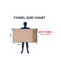 Beige 100% Cotton Patterned 650 GSM 4 Pcs Bath Towels