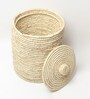 Beige 100% Dry Grass 14x14 Inches Laundry Basket