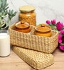 Beige  Seagrass Solid 9.4 x 3.94 Inches Storage Basket