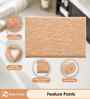 Beige Microfiber 40x60 cm Anti-Skid Bathroom Mat