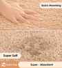 Beige Microfiber 40x60 cm Anti-Skid Bathroom Mat