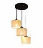 Kria Beige Bamboo Cluster Hanging Light