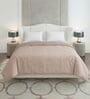 Beige 50% COTTON, 50% POLYESTER Solid 90 GSM King Bed Comforter